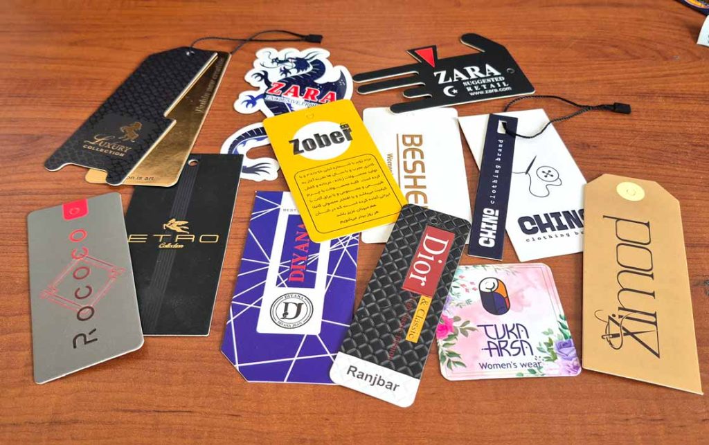 چاپ اتیکت لباس و کارت آویز در مشهد